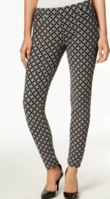 Michael Kors L40606 Women's Black White Printed Leggings Size Medium - Image 1 of 3