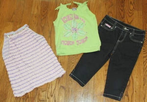 Lote y 2 camisas de jeans negros con lápiz labial para niñas talla 6X - Imagen 1 de 4