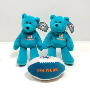 NFL Miami Dolphins Silly Slammers Football Dan Marino #13 Pro Bears Lot of 3 - Picture 1 of 9