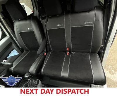 PEUGEOT EXPERT 2017 - 2025 ART. LEATHER & ALICANTE TAILORED FRONT SEAT COVERS - Image 1 of 4