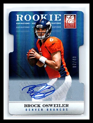 💥 2012 Elite Football Brock Osweiler Rookie Die Cut Auto RC Serial # 7/49 - Image 1 of 2
