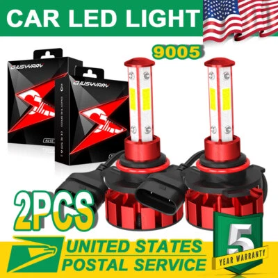 9005 Xenon White LED High Beam Headlight BulbS For 2005-2010 Jeep Grand Cherokee - Image 1 of 4
