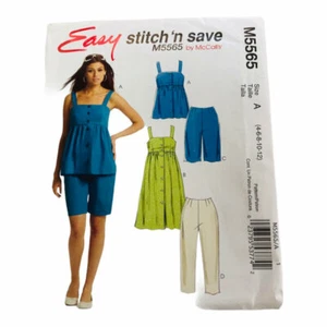 Pantalones Cortos Túnica Capri McCall's Patrón de Costura 5565 Falsas Top Talla 4-12 Sin Cortar - Imagen 1 de 2