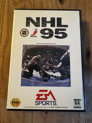 NHL 95 (Sega Genesis, 1994) Game And Box - Image 1 of 4