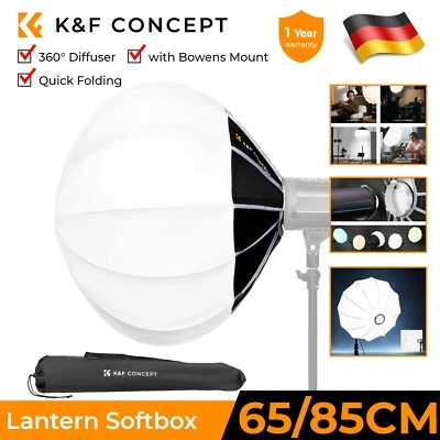 K&F Concept Laterne Softbox 85cm Bowens Mount Softbox 360° Soft Light Modifier - Bild 1 von 4