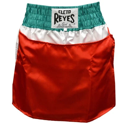 Falda de boxeo satinada para mujer Cleto Reyes - bandera mexicana Foto 1 de 4