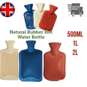 2 litros 1 litro 500 ml botella de agua caliente caucho natural invierno calentador pequeño grande - Imagen 1 de 13