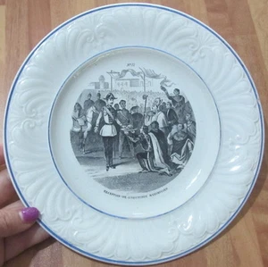 Antico piatto CREIL et  MONTEREAU -  plate - assiette / militare - Picture 1 of 1