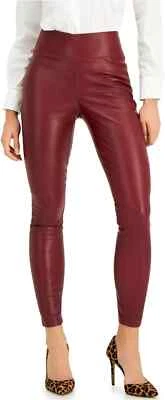 Pantalones al tobillo INC de cuero sintético rojo puerto talla 4 Foto 1 de 4