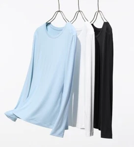 T-shirt manica lunga girocollo taglio UV UNIQLO DONNA AIRism JPN XS - 3XL 474008 - Foto 1 di 13