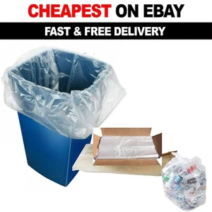 140G starke klare Müllsäcke 90L Mülleimer Einlagen Müllsäcke - 18 Zoll x 29 Zoll x 39 Zoll - Bild 1 von 3