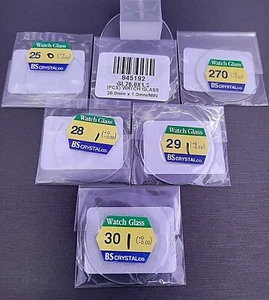 30,1 mm - 30,7 mm x 1,0 mm dick Uhrenteile Kristallglas klar flach rund Mineral - Bild 1 von 2