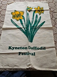 Vintage Geschirrtuch, Kineton Daffodil Festival Mid Century Retro Geschirrtuch - Bild 1 von 4