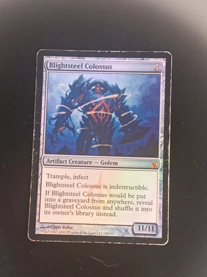 MTG Blightsteel Colossus Mirrodin Besieged Heavy Play Foil English - Image 1 of 3