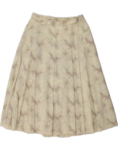 OFF WHITE Gonna donna VINTAGE plissettata linea A W26 piccola bianco sporco floreale AJ17