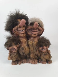 Vintage Nyform Norwegian Troll Family Figurine Collectable 268 With Booklet - Picture 1 of 24