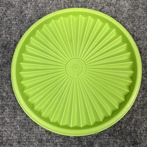 Vintage Tupperware Servalier 808 Lime Green Round Lid Replacement Seal 6.5" - Picture 1 of 3
