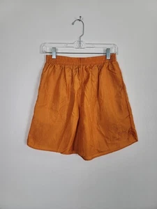 Pantalones Cortos De Colección Años 90 BIKE Para Hombre Medianos Naranja Brillante Nailon Gimnasio Correr Baloncesto - Imagen 1 de 6