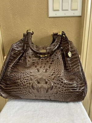 PO Brahmin Elisa Brown Satchel Handbag *Well Loved* - Image 1 of 4