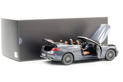 1:18 Norev Mercedes-Benz Cle Cabrio Con Baldacchino A236 Grigio Grafite Dealer - Immagine 1 di 4