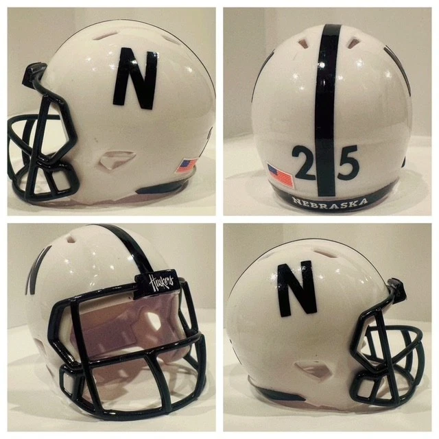 Casco alternativo personalizado Pocket Pro 11-01-25 Nebraska Cornhuskers logotipo negro Foto 1 de 1