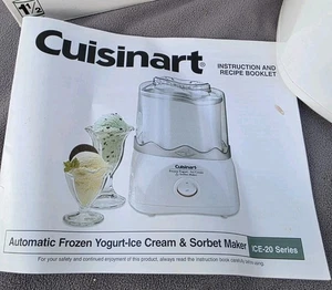 Cuisinart Heladera Serie ICE-20 Folleto de Instrucciones y Recetas   - Imagen 1 de 3