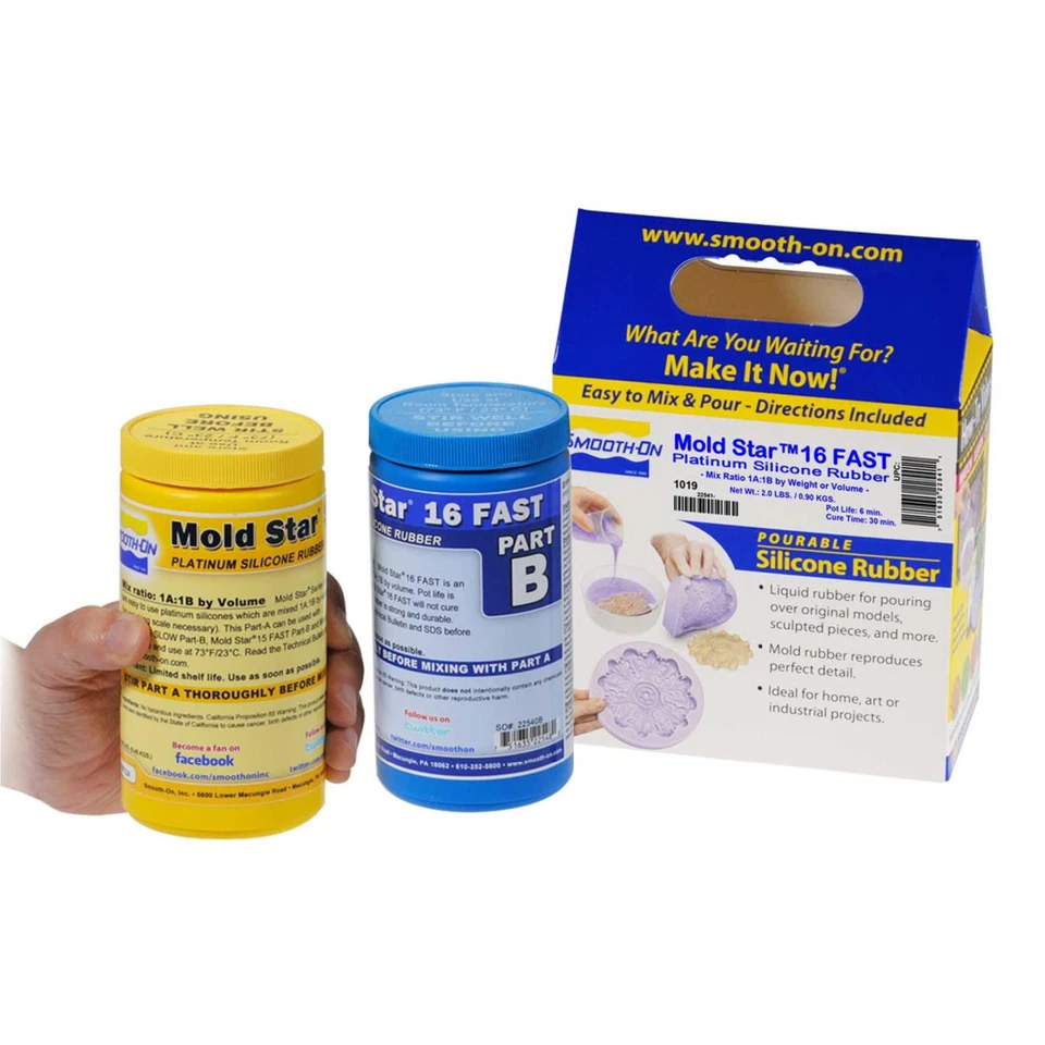 Mold Star 16 Fast Moldmaking Silicone Rubber Trial Unit With Shore 16a Hardness
