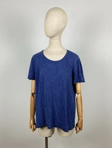 GUDRUN SJODEN Damen T-Shirt blau gepunktet Kurzarm Tunika Gr. XXL - Bild 1 von 17