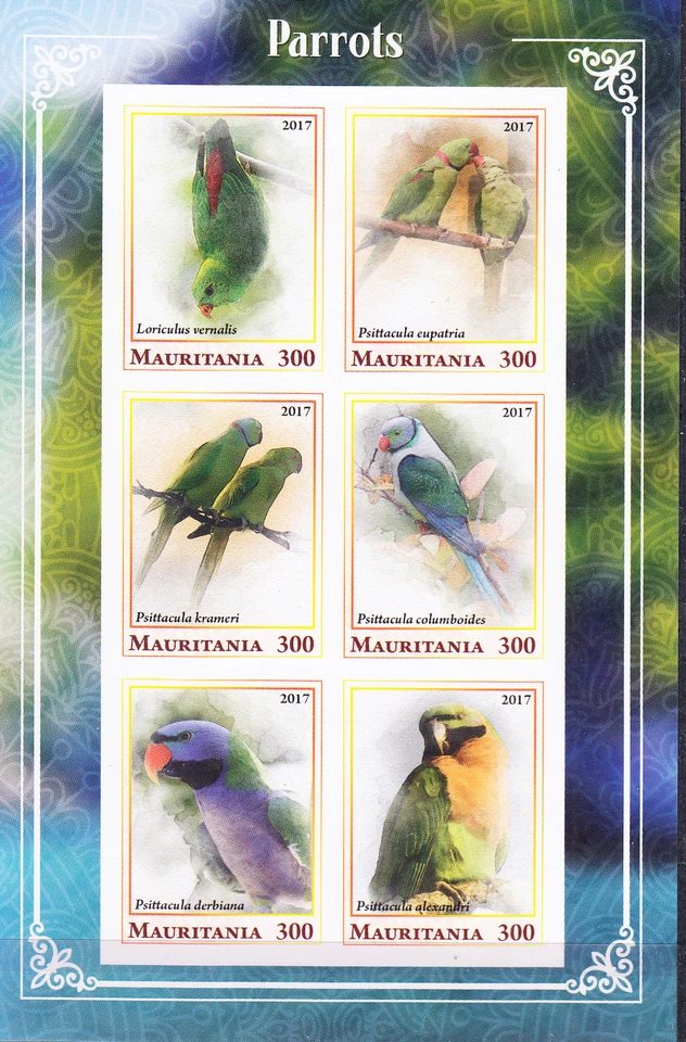 W MAURITANIA Y2017 (14v) PARROTS - Image 1 of 1