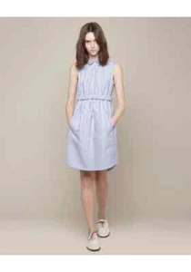 CARVEN Sleeveless Sheath Dress Backless Size 36 Light Chambray Blue - Picture 1 of 10