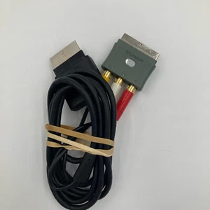 Genuine Microsoft XBOX 360 Composite AV TVCable Audio Video Lead with SCART - Picture 1 of 4