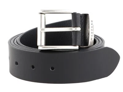 MUSTANG cinturón Leather Belt 40mm W120 Black - Imagen 1 de 2