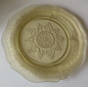 Patrician Spoke Federal Glass Amber Yellow Depression 11" Dinner Plate VTG 1930s - Picture 1 of 9