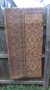 Antique Oriental Persian Wool Pile Area Rug Carpet Runner Scrap Fragment 2'x 11' - Picture 1 of 18