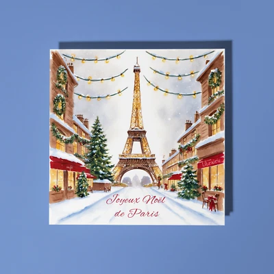 SMART JESTER Handmade Merry Christmas in Paris Merry Christmas Greeting Card Envelope