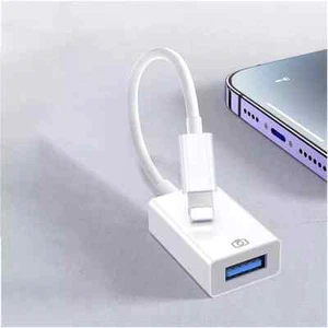 2x iPhone iPad 8 Pin to USB A Female Card Reader Camera OTG Adapter 3.0 Pack of2 - Afbeelding 1 van 6