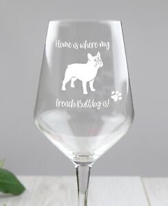 Personalised French Bulldog Wine Glass, Ideal Gift For Frenchie Dog Lovers