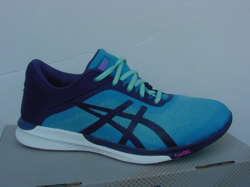 Scarpe Asics donna blu navy royal acqua verde scarpe Fu Rush 6 5 9 nuove con scatola $110