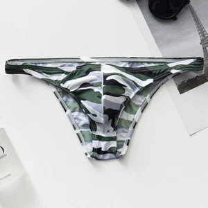 Men Beach Swimsuit Bikini Bathing Suit Trunks Underpants Low Waist Swim Briefs - Picture 1 of 27