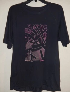 ASICS Mens breast cancer awareness shirt size large black - Picture 1 of 3