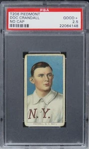 1909 T206 Piemont Doc Crandall (OHNE CAP) PSA 2.5 GOOD+ - Bild 1 von 2