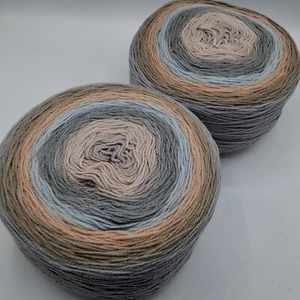 Bundle of Varigated Knitting /crochet Yarn 2X300g Balls - Picture 1 of 5