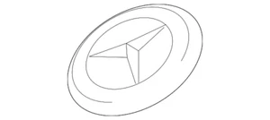 Genuine Mercedes-Benz Hood Emblem 207-817-03-16 - Picture 1 of 2