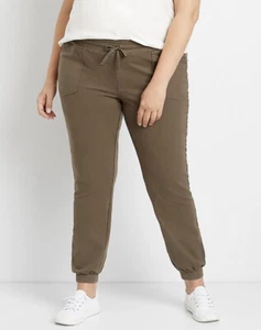 Maurices Women’s Sz 4X Reg 26 Pull On Jogger Pants Twill Knit Cotton Spandex New - Picture 1 of 8