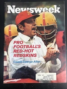 Vintage Newsweek Magazine Nov 1971 Pro Football's Red-Hot Redskins Coach Allen  - Imagen 1 de 3