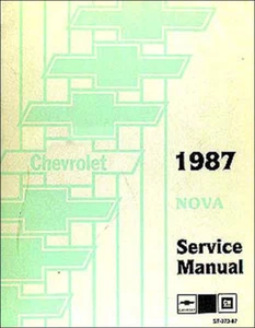 1987 Chevy Nova Shop Manual 87 Chevrolet Original Repair Service Book OEM - Picture 1 of 2
