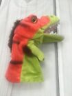Marionnette à main dinosaure Aurora T-Rex VELOCIRAPTOR 10" grand jouet doux vert rouge écu