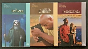 3 Adult Sabbath School Bible Study Guides Promise ~ Rest in Christ ~ Deuteronomy - Foto 1 di 9