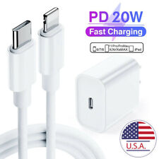 20W Fast Charger USB-C Type-C Power Adapter and Cable For 12 11 Pro