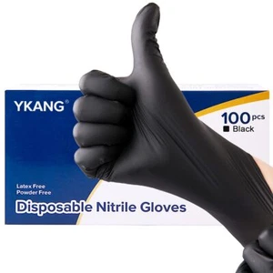 Black Nitrile Gloves,Disposable Gloves Latex Free 100 PCS,Cooking Gloves,Food... - Picture 1 of 6